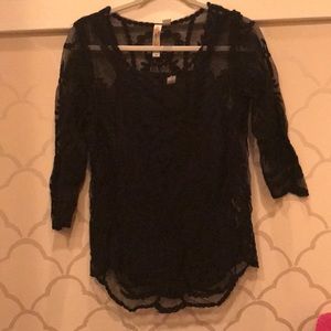 Black lace top